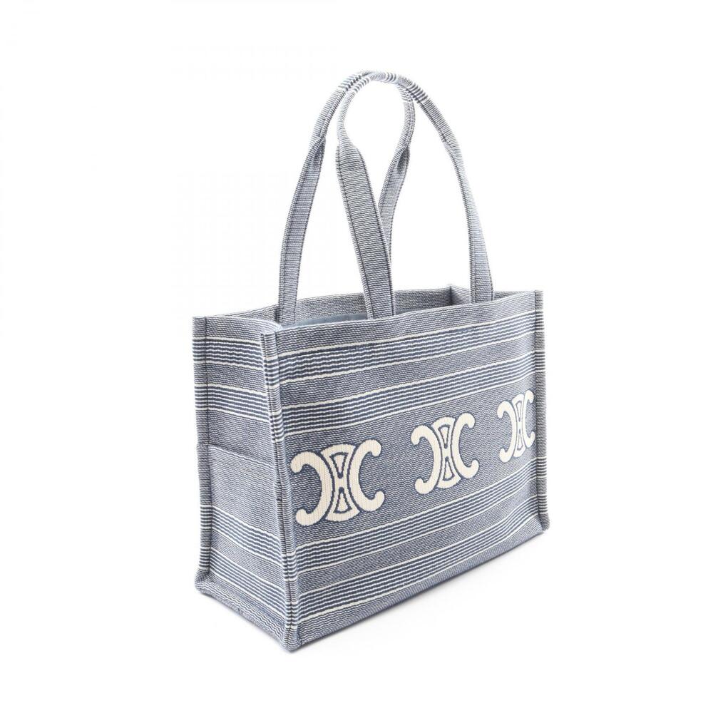 Celine Cabas Thais Tote Bag Canvas Blue - Picture 2 of 4